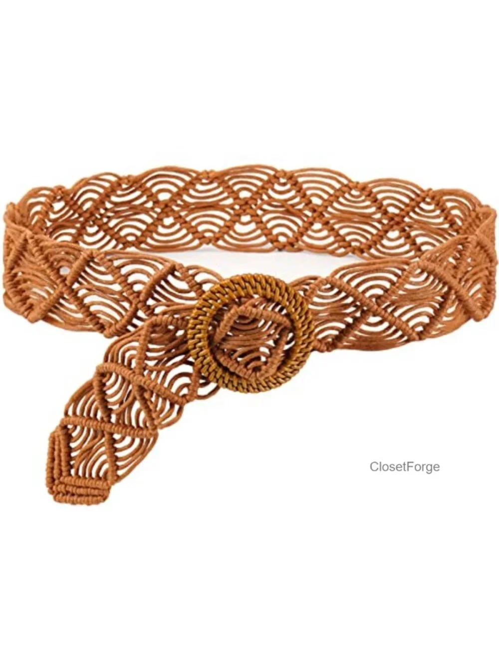 Braided Woven Waxed Rope Boho Belt for Dresses